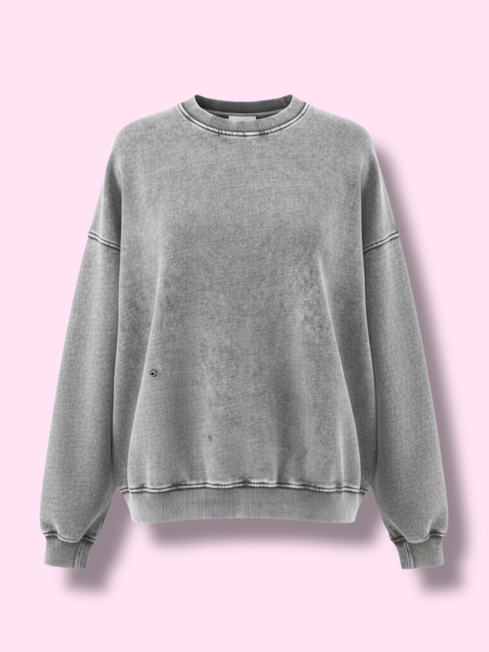 Free People Falling Forward NWOT Crewneck Sweatshirt XL Gray Oversized Pullover - Picture 8 of 14